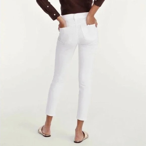 J Crew 9" Mid Rise toothpick Jean In White, Size 27 - Picture 2 of 6